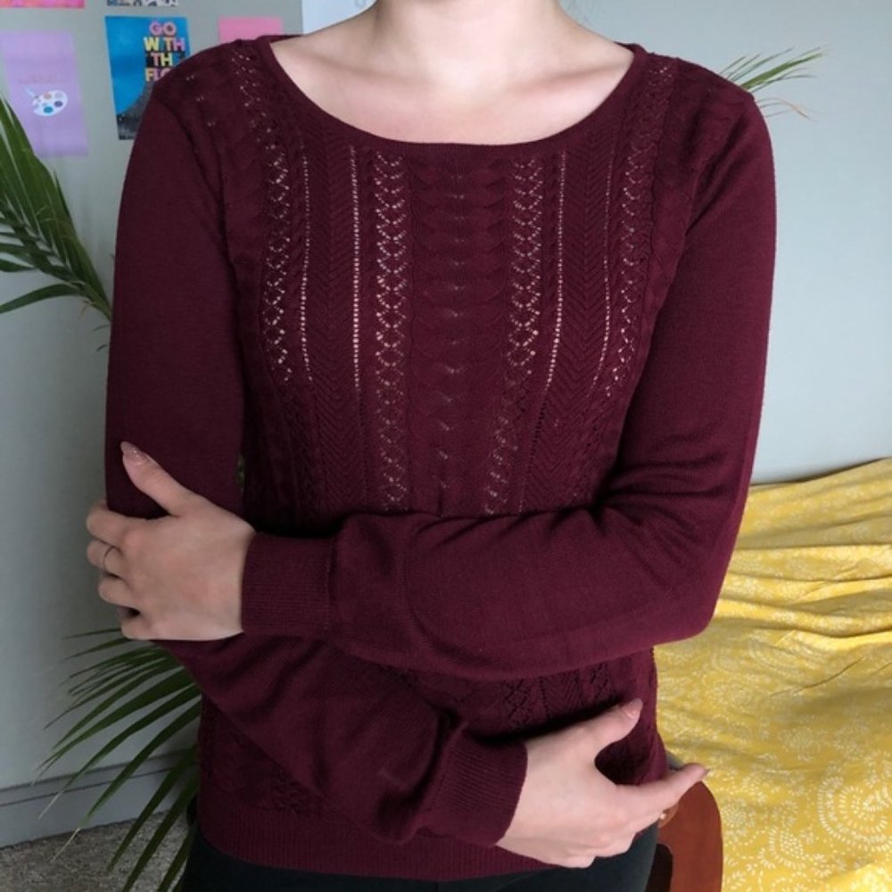 Knit long sleeve tee